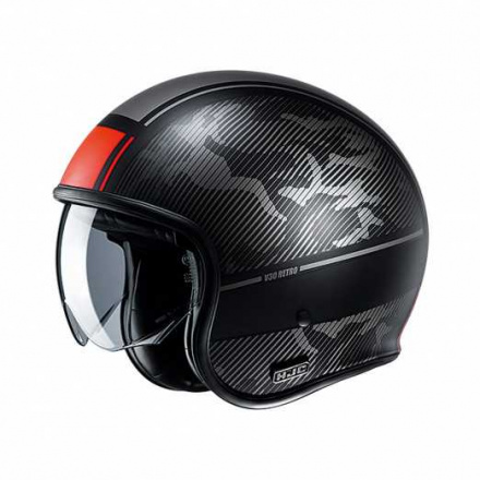 Motorhelm , V30 Alpi - Grijs-Rood