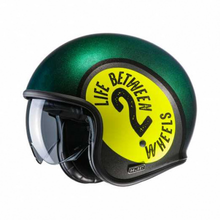 HJC Motorhelm , V30 Harvey, Groen-Geel (1 van 1)