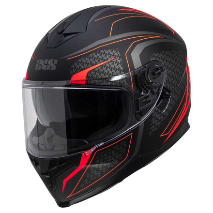 IXS iXS Full Face Helmet iXS1100 2.4, Mat Zwart-Rood (1 van 1)