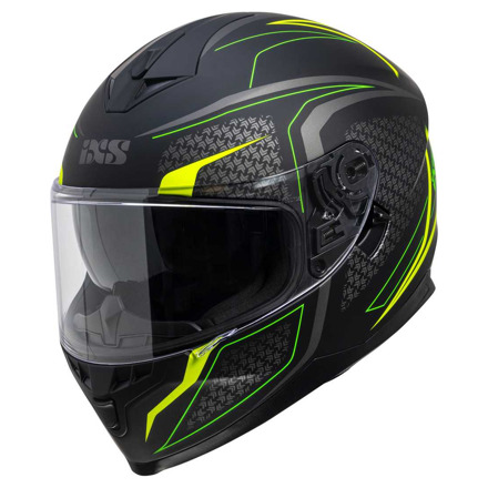 IXS iXS Full Face Helmet iXS1100 2.4, Mat Zwart-Fluor-Geel (1 van 1)