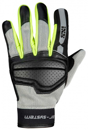 IXS iXS Classic Women's Glove Evo-Air, Zwart-Grijs-Geel (1 van 2)