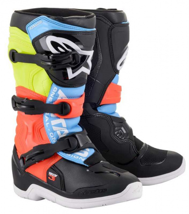 Alpinestars Tech 3S Youth, Zwart-Geel-Rood (1 van 1)