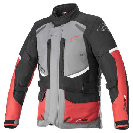 Alpinestars Andes V3 Drystar Motorjas, Zwart-Grijs-Rood (1 van 1)