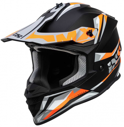 iXS Motocross helmet iXS362 2.0 - Mat Zwart-Oranje