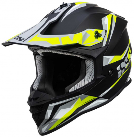 IXS iXS Motocross helmet iXS362 2.0, Mat Zwart-Fluor-Geel (1 van 1)