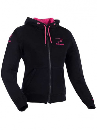 Bering Motorjas Dames HOODIZ 2, Zwart-Roze (1 van 2)