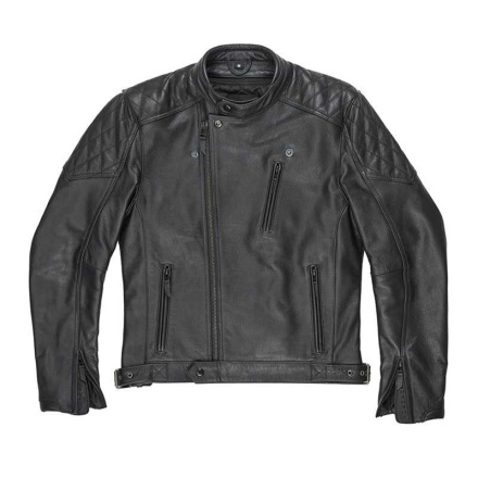 TWIN LEATHER JACKET BLACK - Men   s Leather Motorcyc (118705) - Zwart