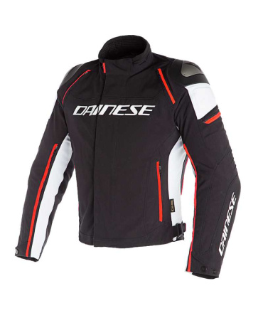 Dainese RACING 3 D-DRY JACKET, Zwart-Wit-Rood (1 van 1)