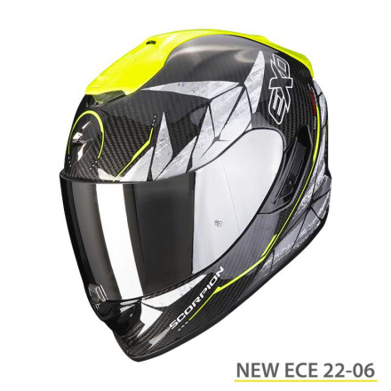 Scorpion EXO-1400 EVO CARBON AIR ARANEA (114-382), Zwart-Neon Geel (1 van 1)