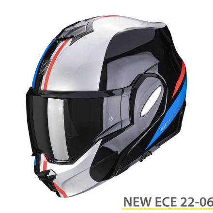 Scorpion EXO-TECH EVO FORZA (118-392), Zwart-Wit-Rood-Blauw (1 van 1)