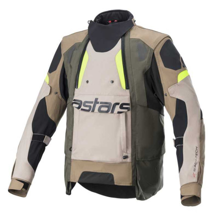 Halo Drystar Motorjas - Wit-Zand-Neon Geel