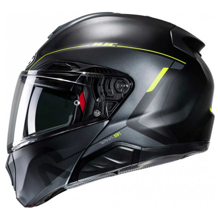 HJC RPHA 91 Combust Systeemhelm, Zwart-Neon Geel (2 van 5)