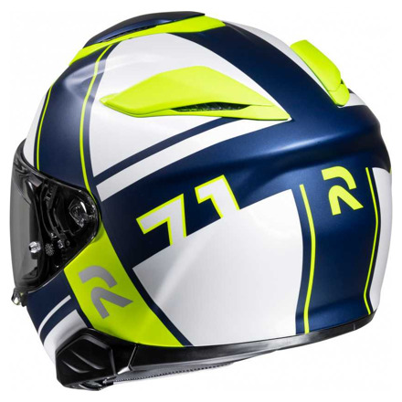 HJC RPHA 71 Zecha Integraalhelm, Wit-Blauw-Geel (3 van 3)