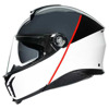 AGV TOURMODULAR BALANCE, Wit-Grijs-Rood (Afbeelding 5 van 13)