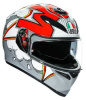 AGV K3 SV E2205 MULTI MPLK BUBBLE Integraalhelm, Wit-Grijs-Rood (Afbeelding 1 van 7)