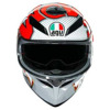 AGV K3 SV E2205 MULTI MPLK BUBBLE Integraalhelm, Wit-Grijs-Rood (Afbeelding 2 van 7)