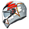 AGV K3 SV E2205 MULTI MPLK BUBBLE Integraalhelm, Wit-Grijs-Rood (Afbeelding 4 van 7)