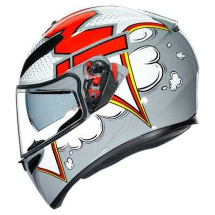 AGV K3 SV E2205 MULTI MPLK BUBBLE Integraalhelm, Wit-Grijs-Rood (4 van 7)