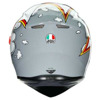 AGV K3 SV E2205 MULTI MPLK BUBBLE Integraalhelm, Wit-Grijs-Rood (Afbeelding 5 van 7)