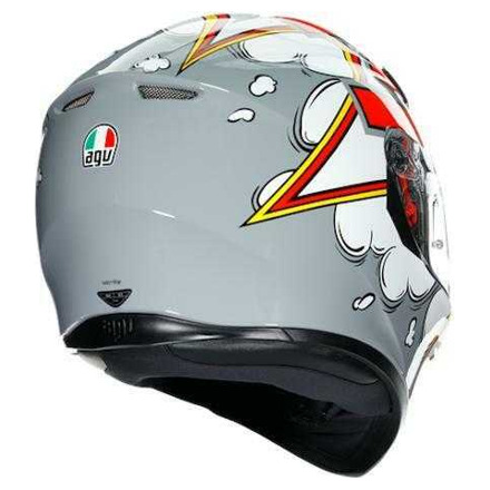 AGV K3 SV E2205 MULTI MPLK BUBBLE Integraalhelm, Wit-Grijs-Rood (6 van 7)