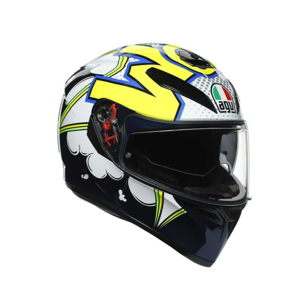 AGV K3 SV E2205 MULTI MPLK BUBBLE Integraalhelm, Blauw-Geel-Wit (1 van 7)