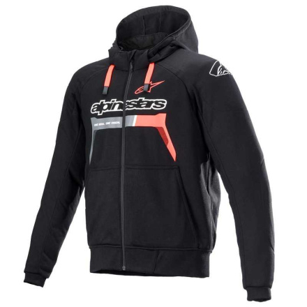 CHROME IGNITION HOODIE - Zwart-Rood-Fluor