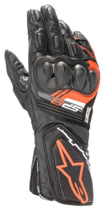 Alpinestars SP-8 V3 Motorhandschoenen, Zwart-Rood-Fluor (1 van 1)