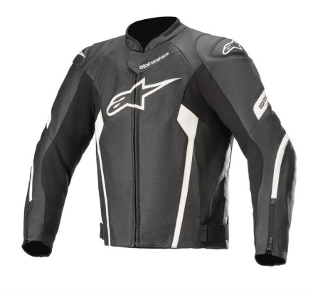 FASTER V2 AIRFLOW LEATHER JACKET - Zwart-Wit