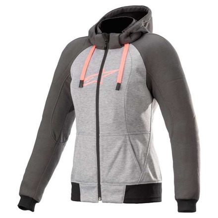 STELLA CHROME SPORT HOODIE - Antraciet-Grijs-Roze