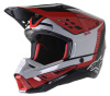 S-M5 BEAM HELMET ECE - Zwart-Grijs-Rood