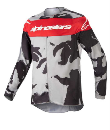 YOUTH RACER TACTICAL JERSEY - Grijs-Rood