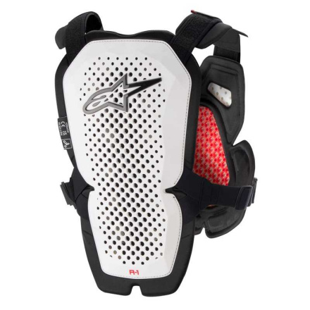 A-1 PRO CHEST PROTECTOR - Wit-Zwart-Rood
