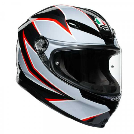 AGV K6  ECE MULTI MPLK FLASH, Zwart-Grijs-Rood (1 van 5)