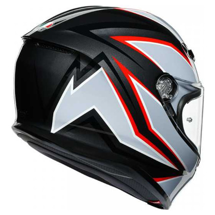 AGV K6  ECE MULTI MPLK FLASH, Zwart-Grijs-Rood (4 van 5)