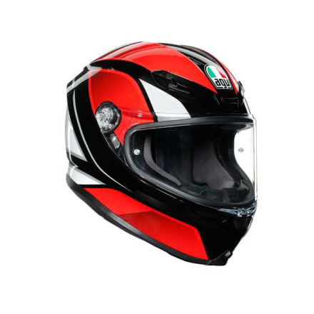 AGV K6  ECE MULTI MPLK HYPHEN, Zwart-Rood-Wit (1 van 7)