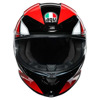 AGV K6  ECE MULTI MPLK HYPHEN, Zwart-Rood-Wit (Afbeelding 2 van 7)