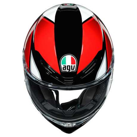 AGV K6  ECE MULTI MPLK HYPHEN, Zwart-Rood-Wit (6 van 7)