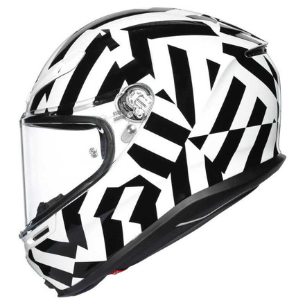 AGV K6  ECE MULT MPLK SECRET, Zwart-Wit (3 van 6)