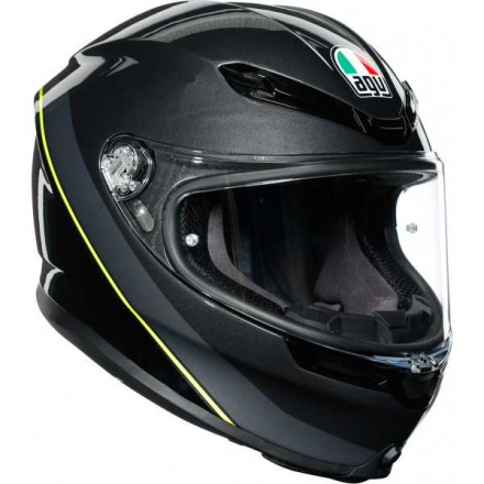 AGV K6  ECE MULTI MPLK MINIMAL, Zwart-Geel-Fluor (1 van 5)