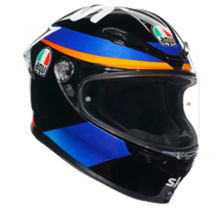 AGV K6 S  E2206 MPLK MARINI SKY RACING TEAM 2021, Zwart-Oranje-Blauw (1 van 6)