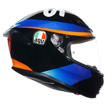 AGV K6 S  E2206 MPLK MARINI SKY RACING TEAM 2021, Zwart-Oranje-Blauw (2 van 6)