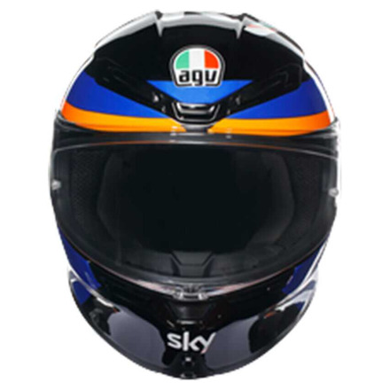 AGV K6 S  E2206 MPLK MARINI SKY RACING TEAM 2021, Zwart-Oranje-Blauw (4 van 6)