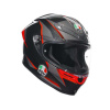 AGV K6 S  E2206 MPLK SLASHCUT, Zwart-Grijs-Rood (Afbeelding 1 van 7)