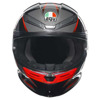 AGV K6 S  E2206 MPLK SLASHCUT, Zwart-Grijs-Rood (Afbeelding 2 van 7)