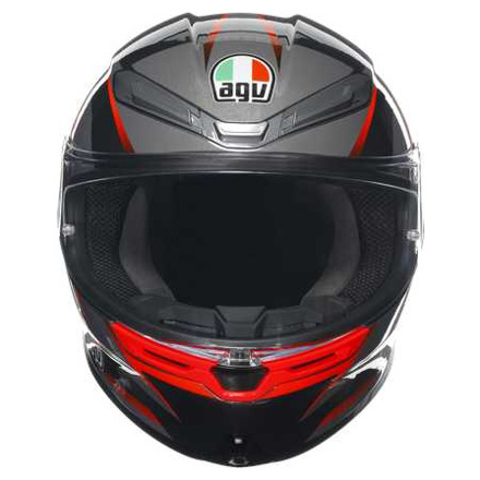 AGV K6 S  E2206 MPLK SLASHCUT, Zwart-Grijs-Rood (2 van 7)