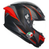 AGV K6 S  E2206 MPLK SLASHCUT, Zwart-Grijs-Rood (Afbeelding 3 van 7)