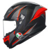 AGV K6 S  E2206 MPLK SLASHCUT, Zwart-Grijs-Rood (Afbeelding 4 van 7)