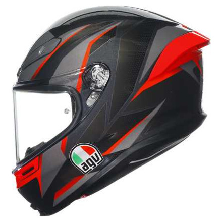 AGV K6 S  E2206 MPLK SLASHCUT, Zwart-Grijs-Rood (4 van 7)