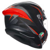 AGV K6 S  E2206 MPLK SLASHCUT, Zwart-Grijs-Rood (Afbeelding 6 van 7)