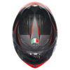 AGV K6 S  E2206 MPLK SLASHCUT, Zwart-Grijs-Rood (Afbeelding 7 van 7)